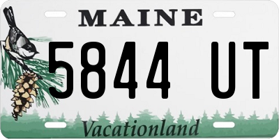 ME license plate 5844UT