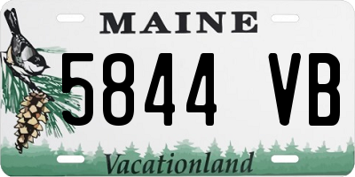 ME license plate 5844VB