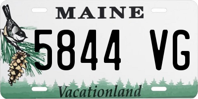 ME license plate 5844VG