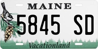 ME license plate 5845SD