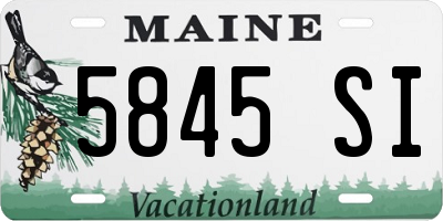 ME license plate 5845SI