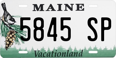 ME license plate 5845SP