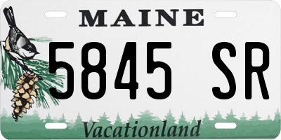 ME license plate 5845SR