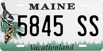 ME license plate 5845SS
