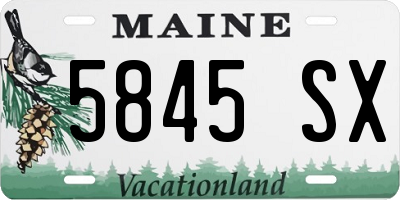 ME license plate 5845SX