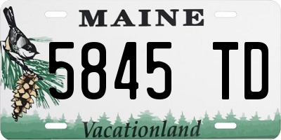 ME license plate 5845TD