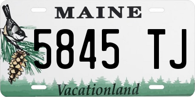 ME license plate 5845TJ