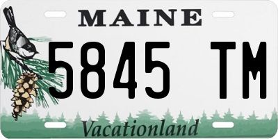ME license plate 5845TM