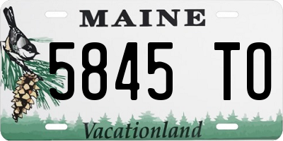 ME license plate 5845TO