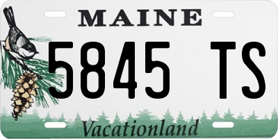 ME license plate 5845TS