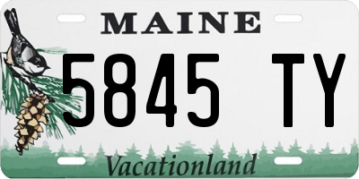 ME license plate 5845TY
