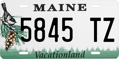 ME license plate 5845TZ