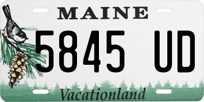 ME license plate 5845UD