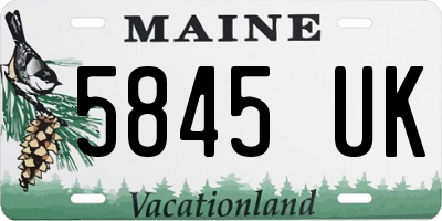 ME license plate 5845UK