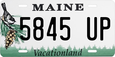 ME license plate 5845UP