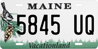 ME license plate 5845UQ