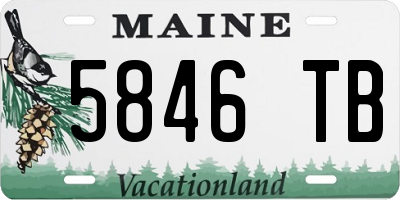 ME license plate 5846TB