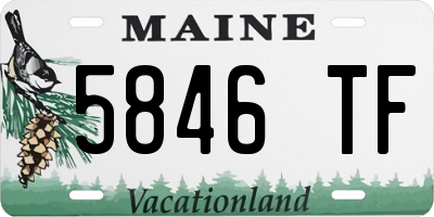ME license plate 5846TF