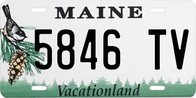 ME license plate 5846TV