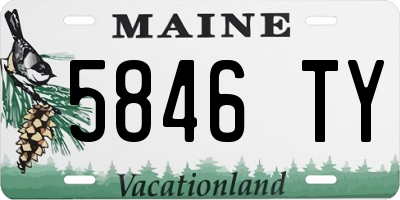 ME license plate 5846TY