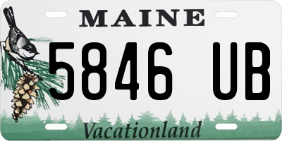 ME license plate 5846UB