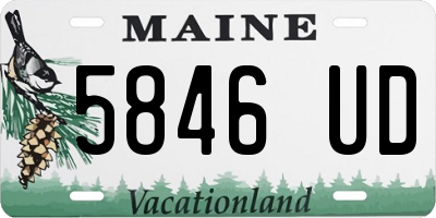 ME license plate 5846UD