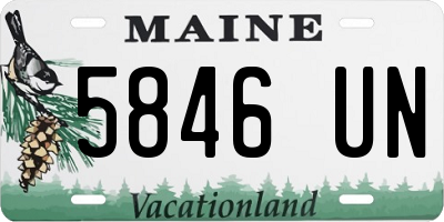 ME license plate 5846UN