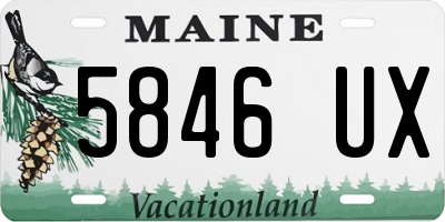 ME license plate 5846UX