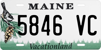ME license plate 5846VC