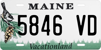 ME license plate 5846VD