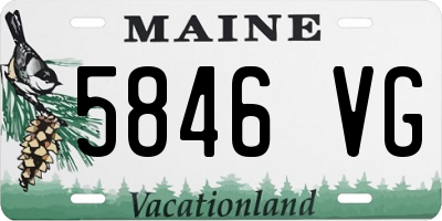 ME license plate 5846VG