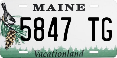 ME license plate 5847TG