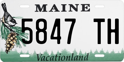 ME license plate 5847TH
