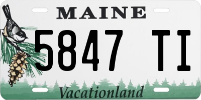 ME license plate 5847TI