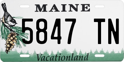 ME license plate 5847TN