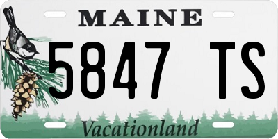 ME license plate 5847TS