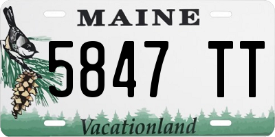 ME license plate 5847TT