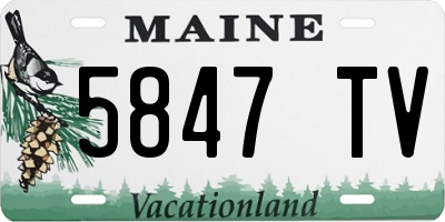 ME license plate 5847TV