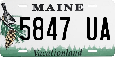 ME license plate 5847UA