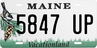ME license plate 5847UP