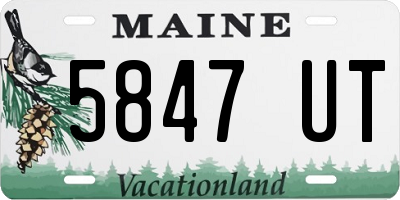 ME license plate 5847UT