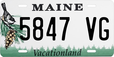 ME license plate 5847VG