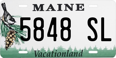 ME license plate 5848SL