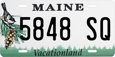 ME license plate 5848SQ