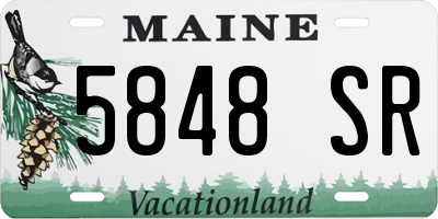 ME license plate 5848SR
