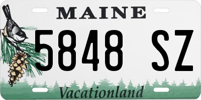 ME license plate 5848SZ
