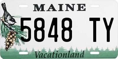 ME license plate 5848TY