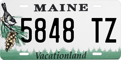 ME license plate 5848TZ