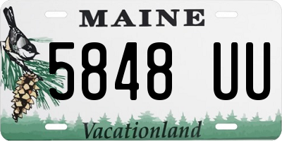 ME license plate 5848UU