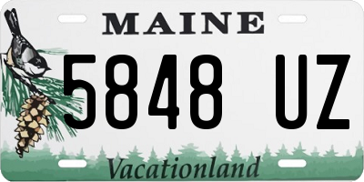 ME license plate 5848UZ